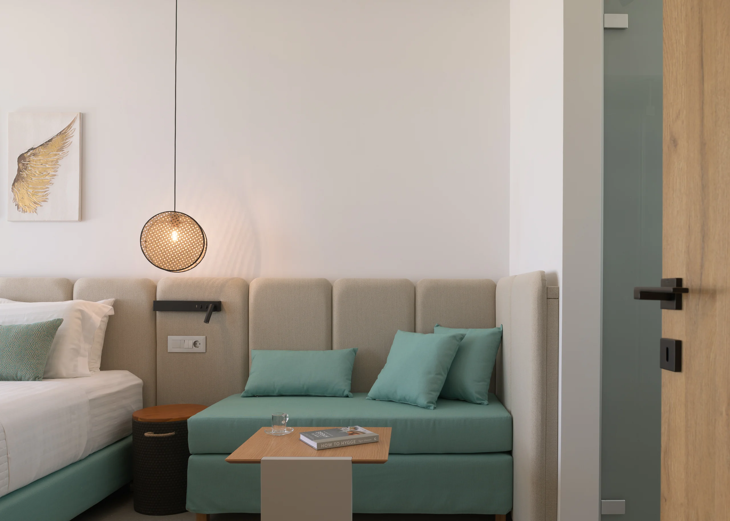 Sofa-bed seating area in Ground-floor Bedroom 2 at Aesthea Exclusive Villa
