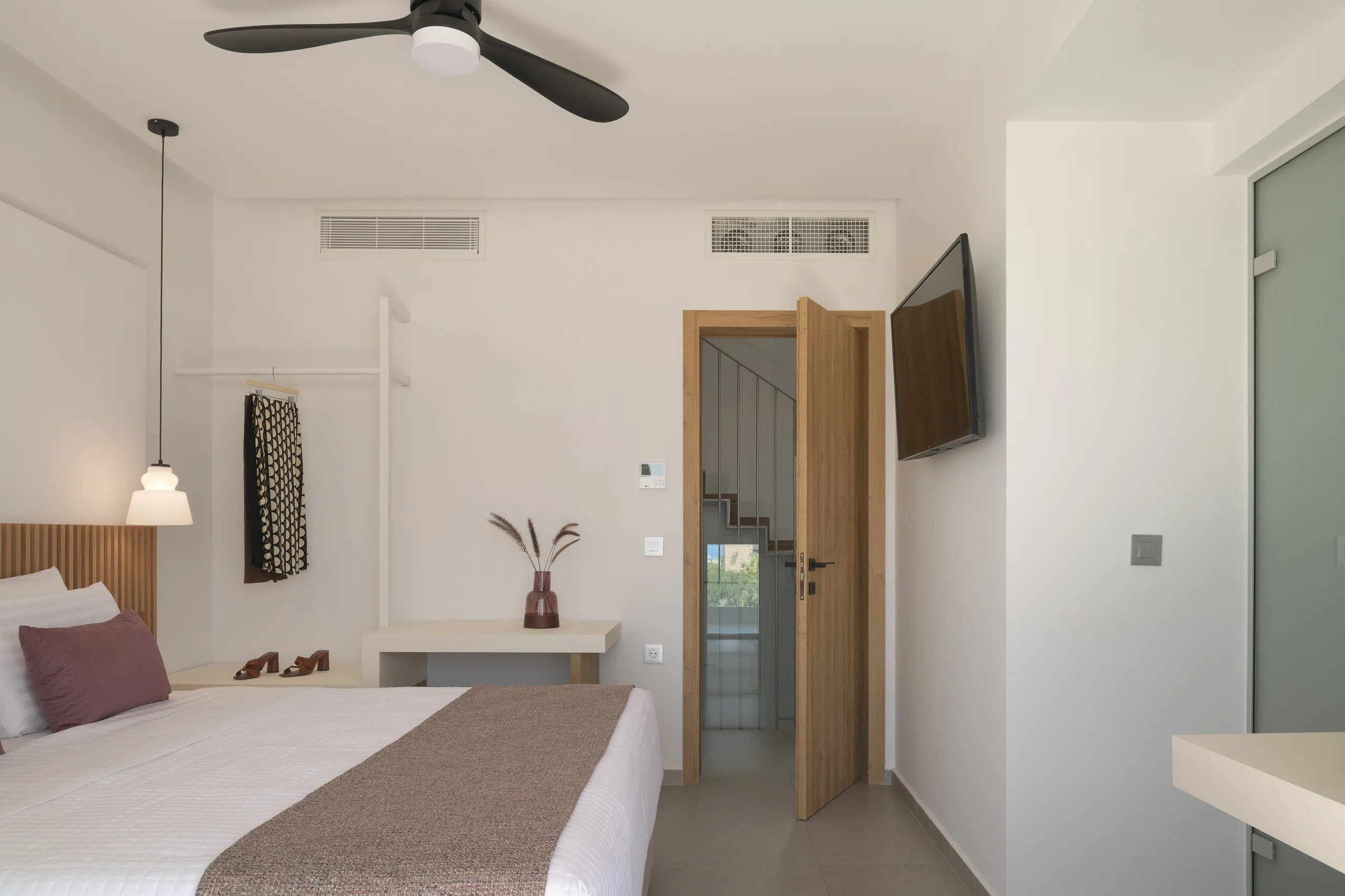 First-floor Bedroom 1 and its private ensuite entrance at Aesthea Exclusive Villa
