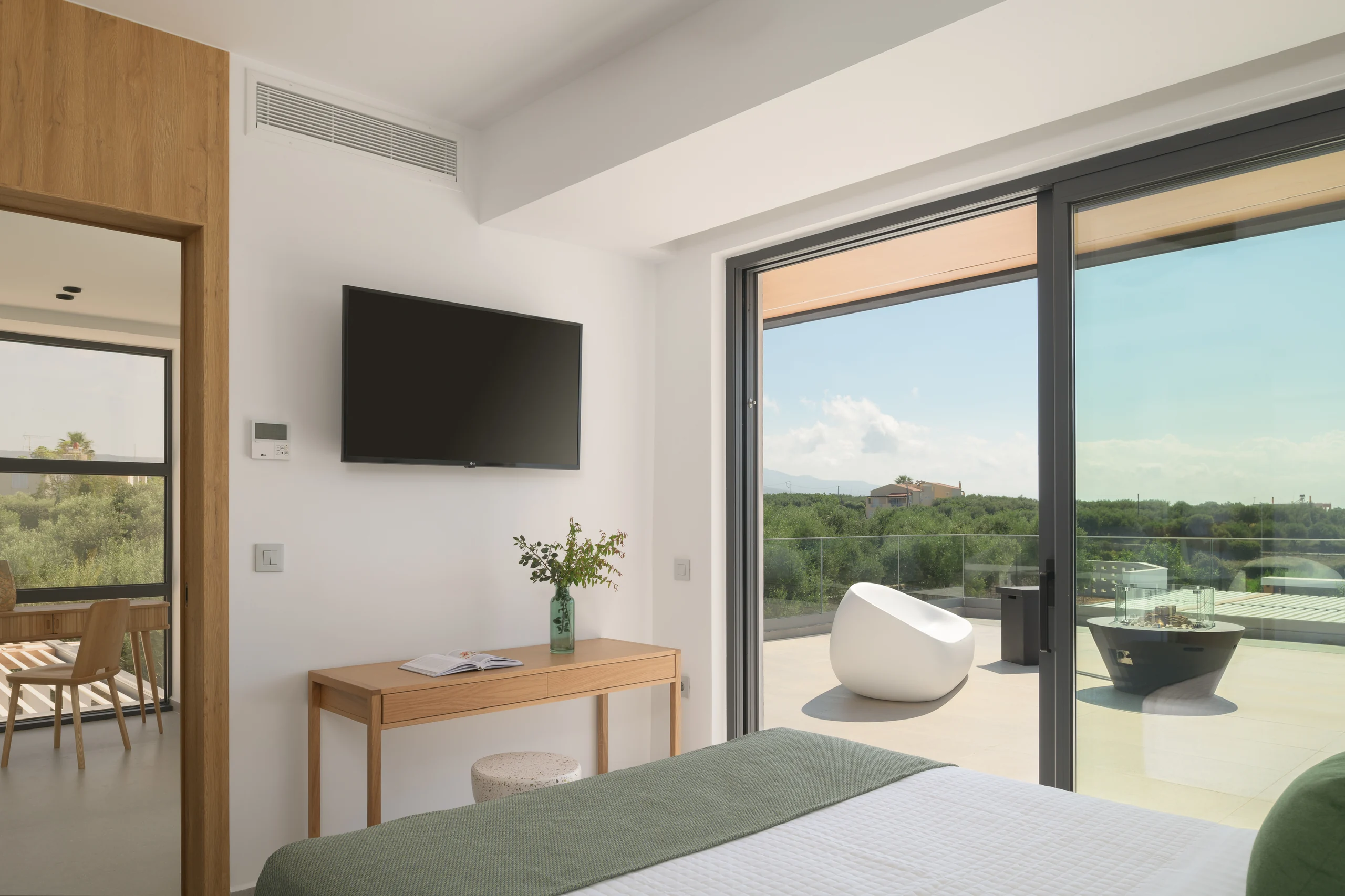 First-floor Bedroom 2 opening to its private view balcony at Aesthea Exclusive Villa