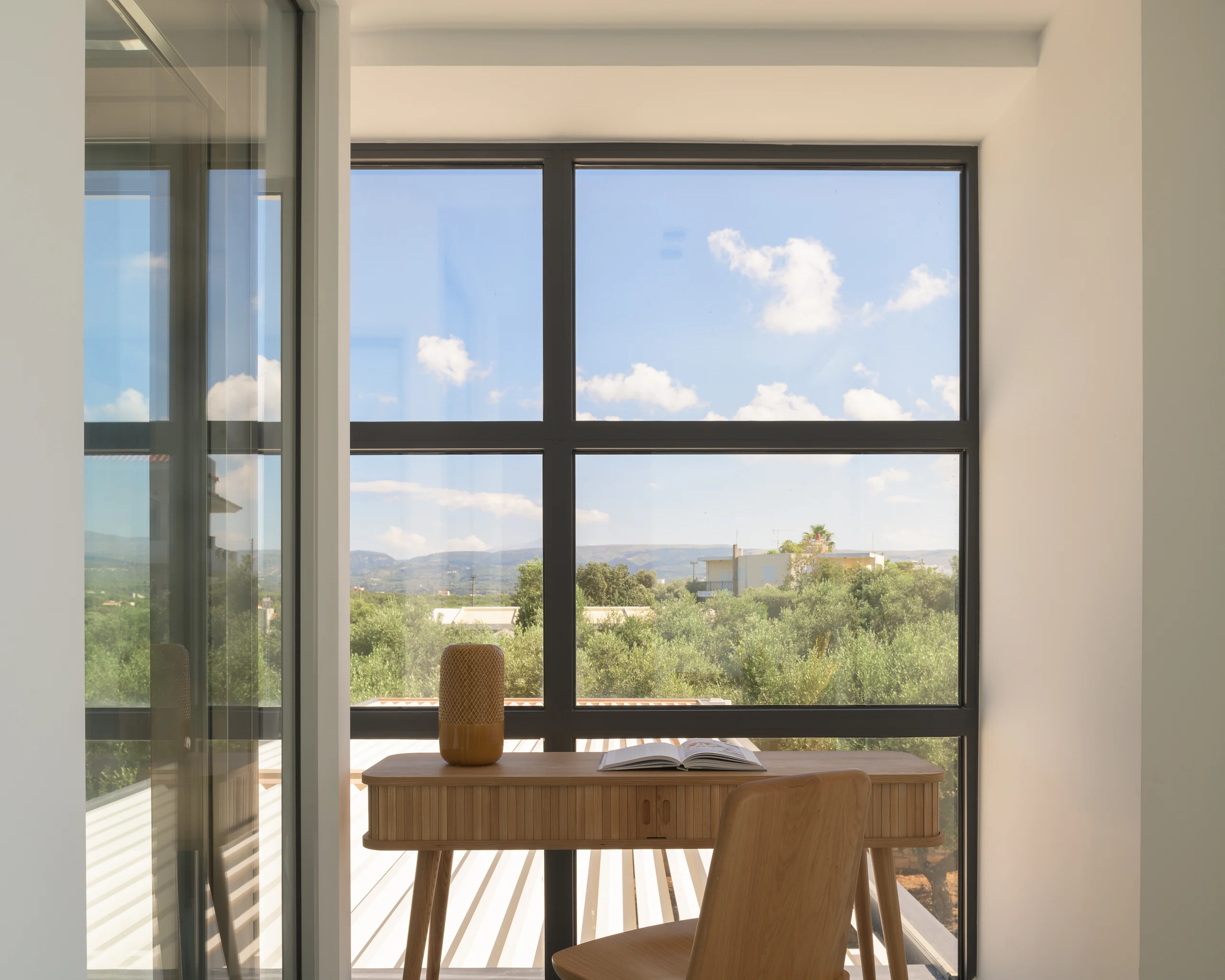Mountain and countryside view from the villa at Aesthea Exclusive Villa