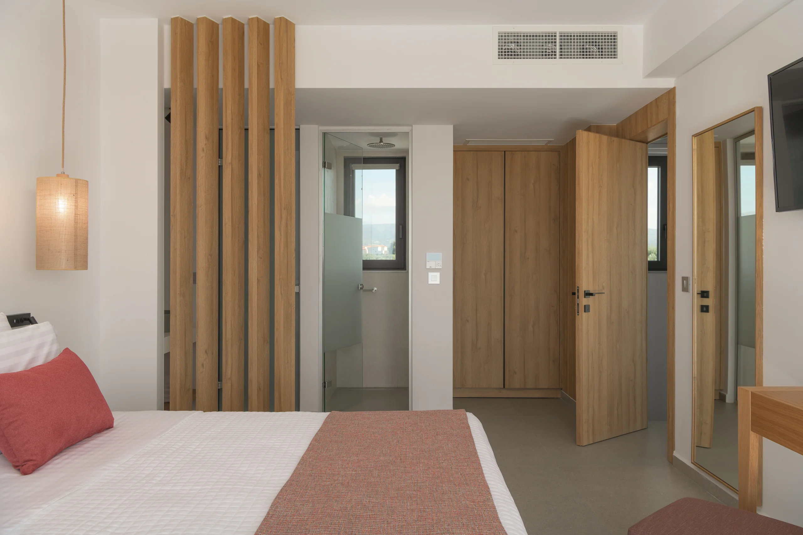 First-floor Bedroom 3 dressing area and ensuite entrance at Aesthea Exclusive Villa